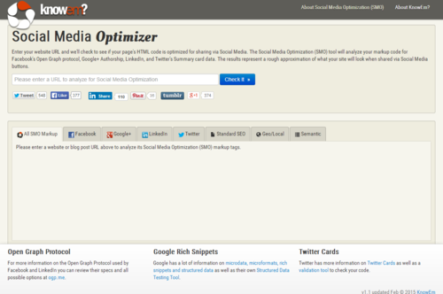 KnowEm Social Media Optimization (SMO) Tool
